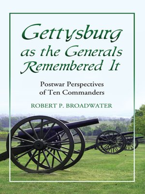 cover image of Gettysburg as the Generals Remembered It